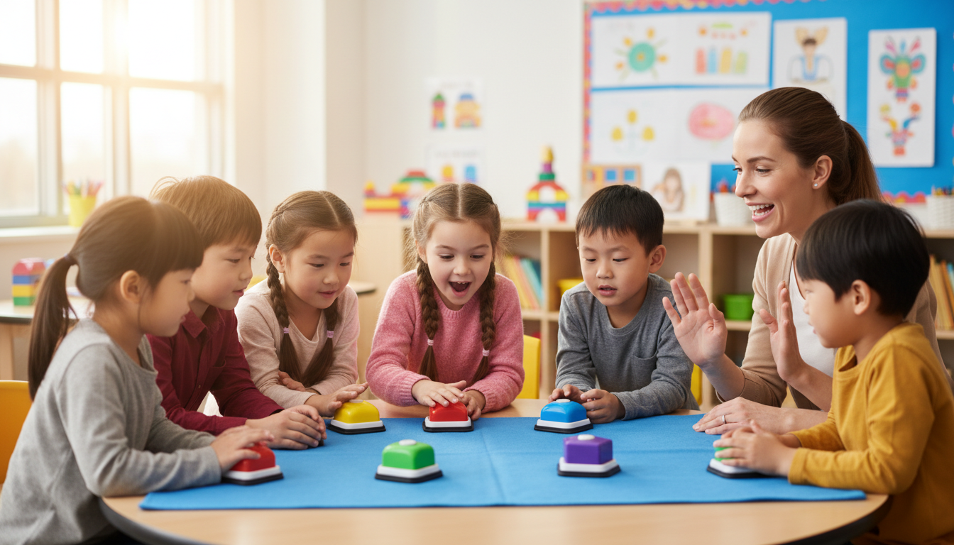 Make Learning a Game: Why Answer Buzzers for Toddlers and Preschoolers Spark Skill-Building Fun – toddlers engaging with buzzers