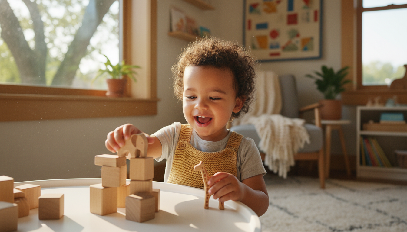 Why Early Developmental Skills Matter for Toddlers and Preschoolers – toddler playing with safari animals