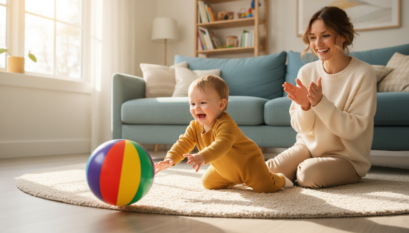 Developmental Benefits of Interactive Crawling Toys – vibrant baby playing with toy
