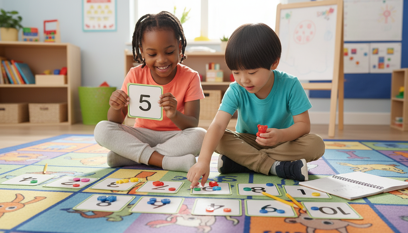 Children using chopstick tongs to pick dumpling pieces