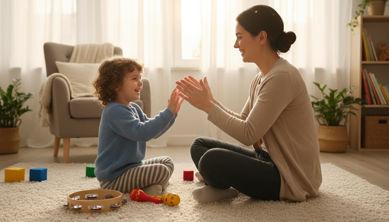 Practical Ways to Extend Musical Play at Home – toddler playing mini band