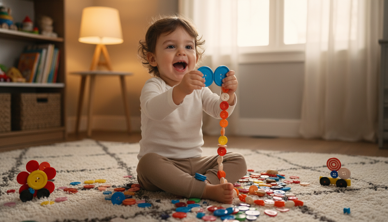Meet the AMOSTING Button Art Toy Color Matching Pegboard – colorful pegboard buttons arranged