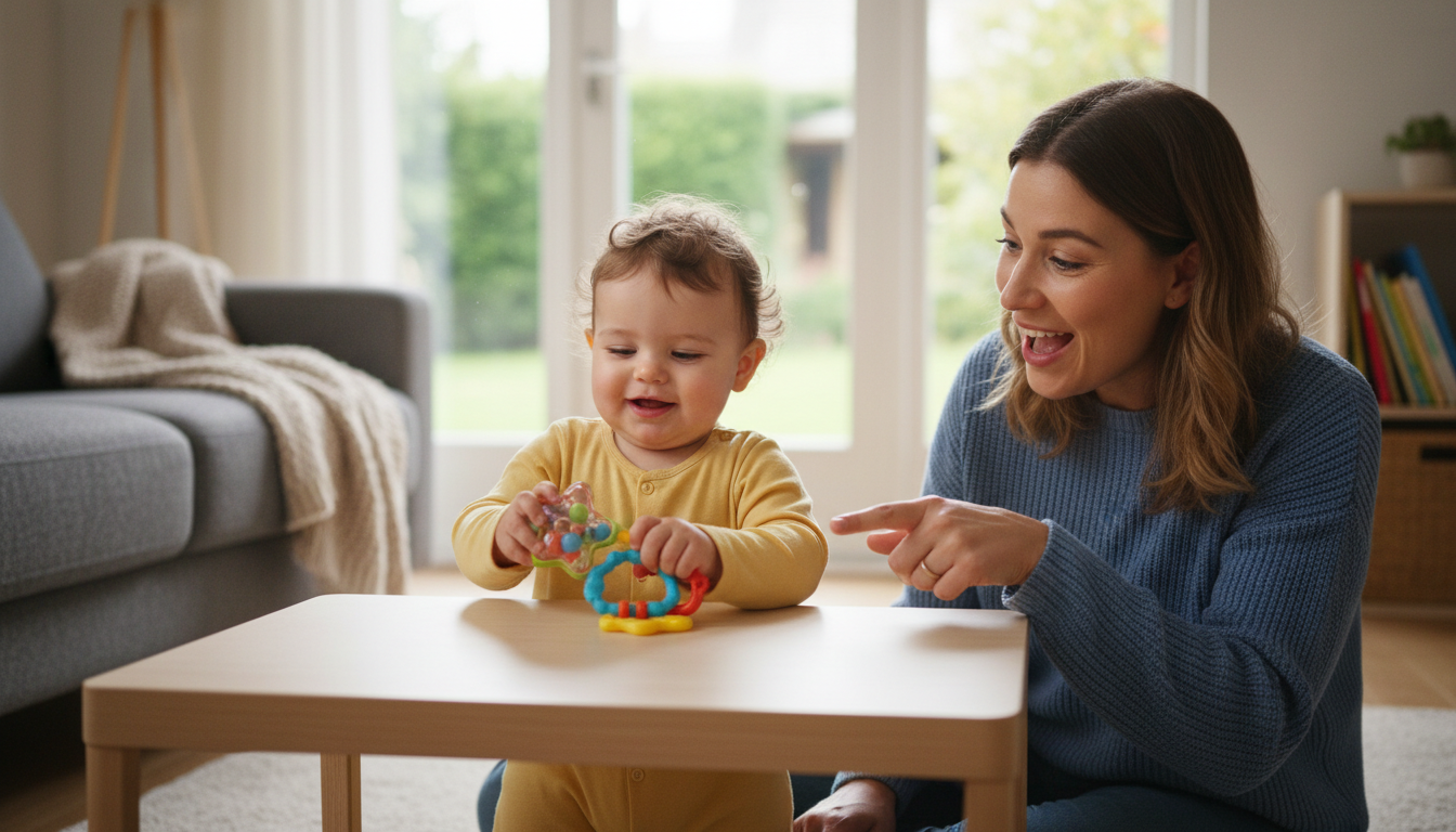What Experts Say About Sensory and Motor Development baby playing with multi-sensory toy