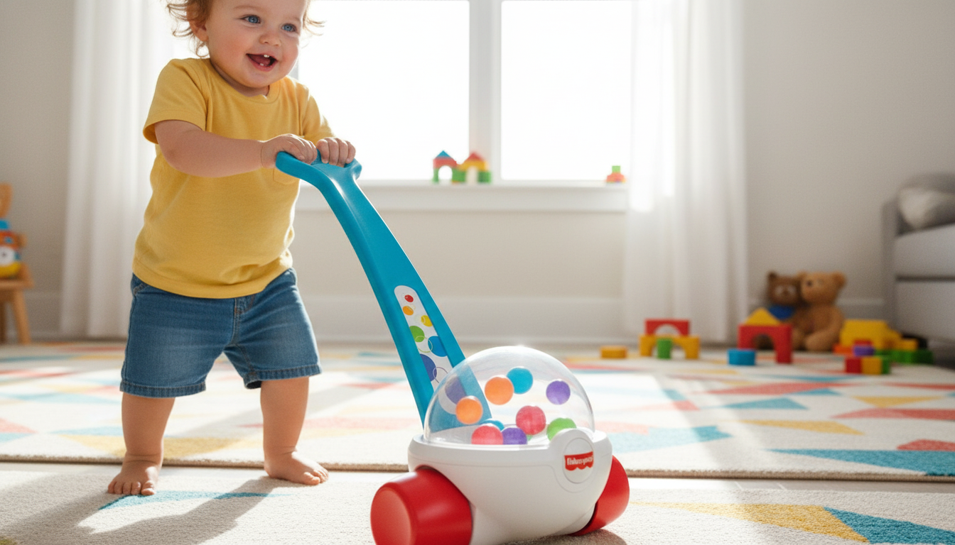 Fisher-Price Corn Popper Blue Push-Along Toy