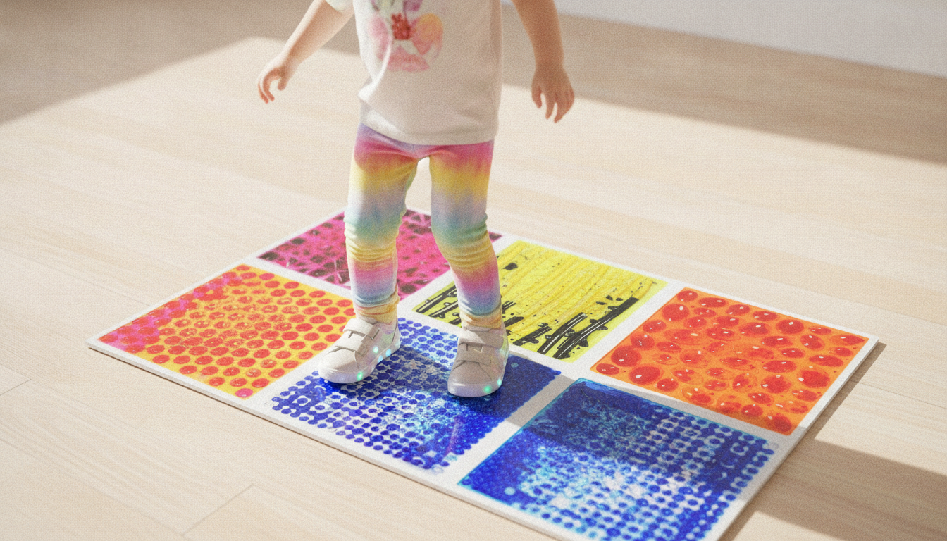 Onyoloy Sensory Floor Lava Tiles Set of 6